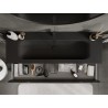 Mexen Orio badkamerkast 140 cm met wastafel Vela, 2 lades, zwart glans/zwart mat - 91A10-14047-2-BFF70-W23M71