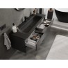 Mexen Orio badkamerkast 140 cm met wastafel Vela, 2 lades, zwart mat - 91A10-14047-2-BFF71-W23M71