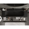 Mexen Orio bathroom cabinet 140 cm with Vela sink, 2 drawers, black matte - 91A10-14047-2-BFF71-W23M71