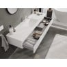 Mexen Orio bathroom cabinet 160 cm with Otis sink, 1 drawer, white gloss - 91A10-16023-1-BF00-W18M00
