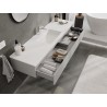 Mexen Orio bathroom cabinet 160 cm with Otis sink, 1 drawer, grey matt/white matt - 91A10-16023-1-BF62-W18M01