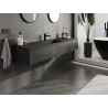 Mexen Orio meuble de salle de bains 160 cm avec lavabo Otis, 1 tiroir, noir mat - 91A10-16023-1-BF71-W18M71
