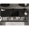 Mexen Orio meuble de salle de bains 160 cm avec lavabo Otis, 1 tiroir, noir mat - 91A10-16023-1-BF71-W18M71