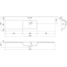 Mexen Orio vannitoakapp 160 cm valamu Otis, 1 sahtel, valge matt - 91A10-16023-1-BF01-W18M01
