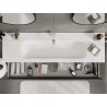 Mexen Orio 160 cm bathroom cabinet with Vela basin, 1 drawer, matte graphite/white matte - 91A10-16023-1-BF66-W23M01
