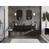 Mexen Orio meuble de salle de bains 160 cm avec lavabo Vela, 1 tiroir, noir brillant/noir mat - 91A10-16023-1-BF70-W23M71