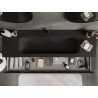 Mexen Orio meuble de salle de bains 160 cm avec lavabo Vela, 1 tiroir, noir brillant/noir mat - 91A10-16023-1-BF70-W23M71