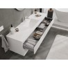 Mexen Orio armario de baño 160 cm con lavabo Otis, 2 cajones, blanco brillo - 91A10-16047-2-BFF00-W18M00