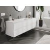 Mexen Orio mobile da bagno 160 cm con lavabo Otis, 2 cassetti, bianco opaco - 91A10-16047-2-BFF01-W18M01