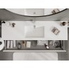 Mexen Orio gabinete de baño de 160 cm con lavabo Otis, 2 cajones, blanco mate - 91A10-16047-2-BFF01-W18M01