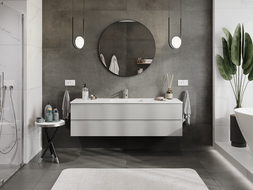 Mexen Orio armario de baño 160 cm con lavabo Otis, 2 cajones, gris mate/blanco mate - 91A10-16047-2-BFF62-W18M01