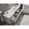 Mexen Orio bathroom cabinet 160 cm with Otis sink, 2 drawers, grey matte/white matte - 91A10-16047-2-BFF62-W18M01