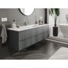 Mexen Orio meuble de salle de bains 160 cm avec lavabo Otis, 2 tiroirs, graphite mat/blanc mat - 91A10-16047-2-BFF66-W18M01