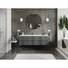 Mexen Orio mobile bagno 160 cm con lavabo Otis, 2 cassetti, grafite opaco/bianco opaco - 91A10-16047-2-BFF66-W18M01