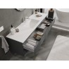 Mexen Orio armoire de salle de bain 160 cm avec lavabo Otis, 2 tiroirs, graphite mat/blanc mat - 91A10-16047-2-BFF66-W18M01