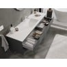 Mexen Orio mueble de baño de 160 cm con lavabo Otis, 2 cajones, grafito mate/blanco mate - 91A10-16047-2-BFF66-W18M01