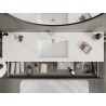 Mexen Orio mueble de baño de 160 cm con lavabo Otis, 2 cajones, grafito mate/blanco mate - 91A10-16047-2-BFF66-W18M01