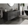 Mexen Orio mobile bagno 160 cm con lavandino Otis, 2 cassetti, nero opaco - 91A10-16047-2-BFF71-W18M71