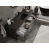 Mexen Orio mobile bagno 160 cm con lavandino Otis, 2 cassetti, nero opaco - 91A10-16047-2-BFF71-W18M71