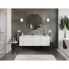 Mexen Orio mobiletto da bagno 160 cm con lavabo Vela, 2 cassetti, bianco opaco - 91A10-16047-2-BFF01-W23M01
