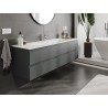 Mexen Orio gabinete de baño 160 cm con lavabo Vela, 2 cajones, grafito mate/blanco mate - 91A10-16047-2-BFF66-W23M01