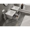 Mexen Rivel mobile da bagno 50 cm con lavabo Otis, 1 cassetto, scanalato, grigio opaco/bianco opaco - 91A20-05023-1-BF62-W18M01