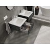 Mexen Rivel szafka łazienkowa 50 cm z umywalką Otis, 1 szuflada, ryflowana , grafit mat/biała mat - 91A20-05023-1-BF66-W18M01
