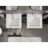 Mexen Rivel armario de baño de 50 cm con lavabo Otis, 1 cajón, acanalado, grafito mate / blanco mate