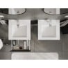 Mexen Rivel badkamerkast 50 cm met wastafel Otis, 1 lade, gefreesd, grafiet mat/wit mat - 91A20-05023-1-BF66-W18M01