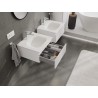 Mexen Rivel meuble de salle de bain 50 cm avec lavabo Vela, 1 tiroir, rainuré, blanc mat - 91A20-05023-1-BF01-W23M01