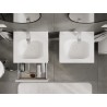 Mexen Rivel meuble de salle de bain 50 cm avec lavabo Vela, 1 tiroir, rainuré, blanc mat - 91A20-05023-1-BF01-W23M01