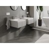 Mexen Rivel badkamerkast 50 cm met wastafel Vela, 1 lade, gegroefd, grijs mat/wit mat - 91A20-05023-1-BF62-W23M01