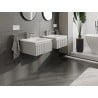 Mexen Rivel szafka łazienkowa 50 cm z umywalką Vela, 1 szuflada, ryflowana , szara mat/biała mat - 91A20-05023-1-BF62-W23M01