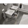 Mexen Rivel meuble de salle de bains 50 cm avec lavabo Vela, 1 tiroir, rainuré, gris mat/blanc mat - 91A20-05023-1-BF62-W23M01