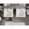 Mexen Rivel 50 cm bathroom cabinet with Vela washbasin, 1 drawer, fluted, white matte - 91A20-05047-1-BF01-W23M01