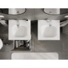 Mexen Rivel mueble de baño de 50 cm con lavabo Vela, 1 cajón, ranurado, gris mate/blanco mate - 91A20-05047-1-BF62-W23M01