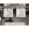 Mexen Rivel badkamerkast 50 cm met wastafel Vela, 1 lade, geribbeld, grafiet mat/wit mat - 91A20-05047-1-BF66-W23M01