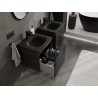 Mexen Rivel vannitoakapp 50 cm koos Vela valamuga, 1 sahtel, soonik, must matt - 91A20-05047-1-BF71-W23M71