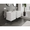 Mexen Rivel vannitoakapp 50 cm koos Otise kraanikausiga, 2 sahtlit, sooniline, valge matt - 91A20-05047-2-BFF01-W18M01