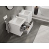 Mexen Rivel vannitoakapp 50 cm koos Otise kraanikausiga, 2 sahtlit, sooniline, valge matt - 91A20-05047-2-BFF01-W18M01