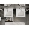Mexen Rivel armario de baño de 50 cm con lavabo Otis, 2 cajones, ranurado, grafito mate/blanco mate