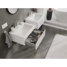 Mexen Rivel mobile da bagno 60 cm con lavabo Otis, 1 cassetto, scanalato, bianco opaco - 91A20-06023-1-BF01-W18M01