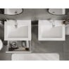 Mexen Rivel mueble de baño de 60 cm con lavabo Otis, 1 cajón, ranurado, blanco mate - 91A20-06023-1-BF01-W18M01