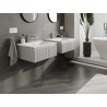 Mexen Rivel badkamerkast 60 cm met wastafel Otis, 1 lade, gegroefd, grijs mat/wit mat - 91A20-06023-1-BF62-W18M01