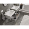 Mexen Rivel armadietto da bagno 60 cm con lavabo Otis, 1 cassetto, scanalato, grigio opaco/bianco opaco
