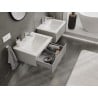 Mexen Rivel mobile da bagno 60 cm con lavabo Otis, 1 cassetto, scanalato, grigio opaco/bianco opaco - 91A20-06023-1-BF62-W18M01