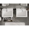 Mexen Rivel badkamerkast 60 cm met wastafel Otis, 1 lade, gegroefd, grijs mat/wit mat - 91A20-06023-1-BF62-W18M01