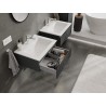 Mexen Rivel szafka łazienkowa 60 cm z umywalką Otis, 1 szuflada, ryflowana , grafit mat/biała mat - 91A20-06023-1-BF66-W18M01