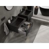 Mexen Rivel kupaonski ormaric 60 cm s umivaonikom Otis, 1 ladica, rebrasti, crna mat - 91A20-06023-1-BF71-W18M71