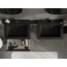 Mexen Rivel kupaonski ormaric 60 cm s umivaonikom Otis, 1 ladica, rebrasti, crna mat - 91A20-06023-1-BF71-W18M71